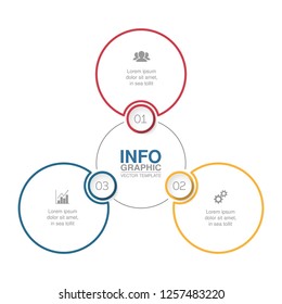 Vector infographic template for diagram, graph, presentation, chart, business concept with 3 options.