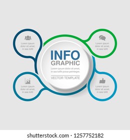 Vector infographic template for diagram, graph, presentation, chart, business concept with 4 options.