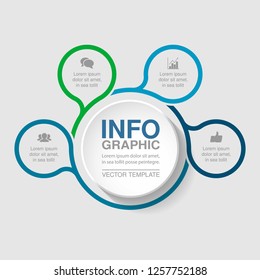 Vector infographic template for diagram, graph, presentation, chart, business concept with 4 options.