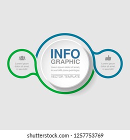 Vector infographic template for diagram, graph, presentation, chart, business concept with 2 options.