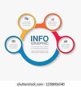 Vector infographic template for diagram, graph, presentation, chart, business concept with 4 options.