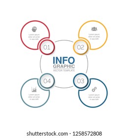 Vector infographic template for diagram, graph, presentation, chart, business concept with 4 options.
