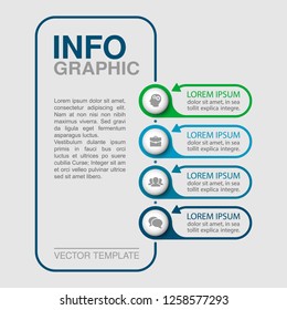 Vector infographic template for diagram, graph, presentation, chart, business concept with 4 options.