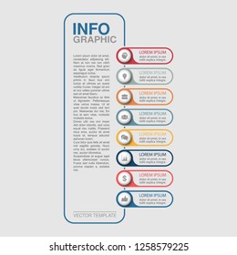 Vector infographic template for diagram, graph, presentation, chart, business concept with 8 options.
