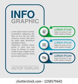 Vector infographic template for diagram, graph, presentation, chart, business concept with 3 options.