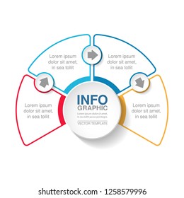 Vector infographic template for diagram, graph, presentation, chart, business concept with 4 options.
