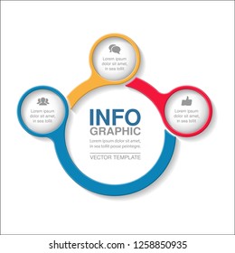Vector infographic template for diagram, graph, presentation, chart, business concept with 3 options.