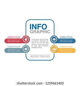 Vector infographic template for diagram, graph, presentation, chart, business concept with 4 options.
