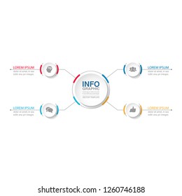 Vector infographic template for diagram, graph, presentation, chart, business concept with 4 options.