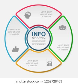 Vector infographic template for diagram, graph, presentation, chart, business concept with 4 options.