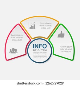 Vector infographic template for diagram, graph, presentation, chart, business concept with 3 options.