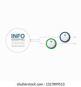 Vector infographic template for diagram, graph, presentation, chart, business concept with 2 options.