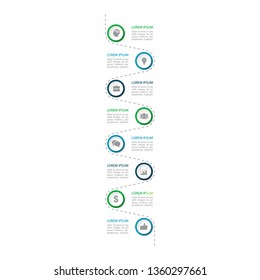 Vector infographic template for diagram, graph, presentation, chart, business concept with 8 options.
