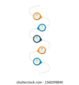 Vector infographic template for diagram, graph, presentation, chart, business concept with 5 options.