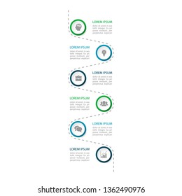 Vector infographic template for diagram, graph, presentation, chart, business concept with 6 options.