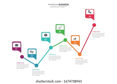 Vector infographic template for diagram, graph, presentation, chart, business concept with 6 options.