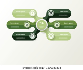Vector infographic template for diagram, graph, presentation and chart. Business concept with 6 options, parts, steps or processes