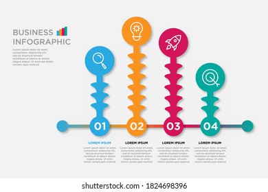 Vector infographic template for diagram, graph, presentation, chart, business concept with 4 options.