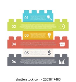 Plantilla de infografía vectorial para diagrama, gráfico y diseño web. Concepto de negocio con algunos pasos, opciones o procesos. Aislado sobre fondo blanco.