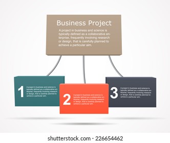 Vector infographic. Template for diagram, graph, presentation and chart. Business concept with 3 options, parts, steps or processes. Abstract background.