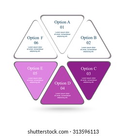 Vector infographic. Template for diagram, graph, presentation and chart with 5 options, parts, steps or processes.