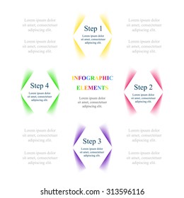 Vector infographic. Template for diagram, graph, presentation and chart. Business concept with 4 options, parts, steps or processes. 