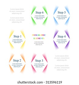Vector infographic. Template for diagram, graph, presentation and chart. Business concept with 6 options, parts, steps or processes. 