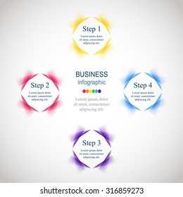Vector infographic. Template for diagram, graph, presentation and chart. Business concept with 4 options, parts, steps or processes. 