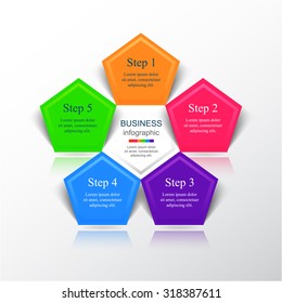Vector infographic. Template for diagram, graph, presentation and chart. Business concept with 6 options, parts, steps or processes. 
