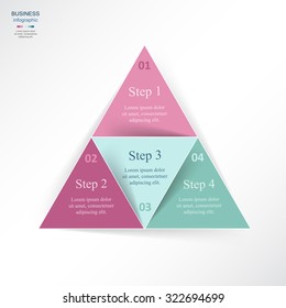 Vector infographic. Template for diagram, graph, presentation and chart. Business concept with 4 options, parts, steps or processes. 