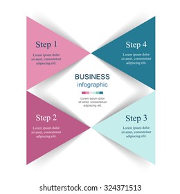 Vector infographic. Template for diagram, graph, presentation and chart. Business concept with 4 options, parts, steps or processes. 