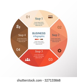 Vector infographic. Template for diagram, graph, presentation and chart. Business concept with 4 options, parts, steps or processes. 