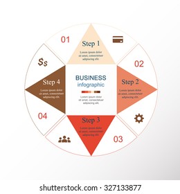 Vector infographic. Template for diagram, graph, presentation and chart. Business concept with 4 options, parts, steps or processes. 