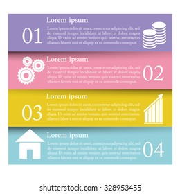Vector  infographic. Template for diagram, graph, presentation, chart. Business concept with 4 options, parts, steps or processes. Step up progress and growth.eps 10