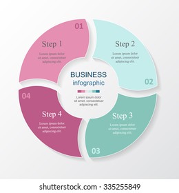 Vector infographic. Template for diagram, graph, presentation and chart. Business concept with 4 options, parts, steps or processes. 