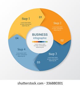 Vector infographic. Template for diagram, graph, presentation and chart. Business concept with 4 options, parts, steps or processes. 