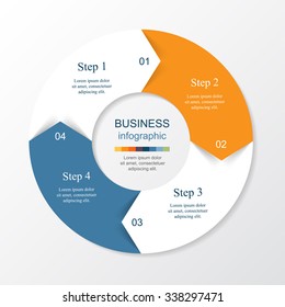 Vector infographic. Template for diagram, graph, presentation and chart. Business concept with 4 options, parts, steps or processes. 