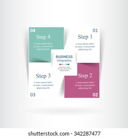 Vector infographic. Template for diagram, graph, presentation and chart. Business concept with 4 options, parts, steps or processes. 