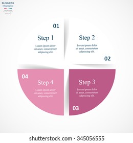Vector infographic. Template for diagram, graph, presentation and chart. Business concept with 4 options, parts, steps or processes. 