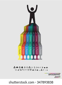 Vector infographic. Template for diagram, graph, presentation and chart. Business concept with options, parts, steps or processes. Data visualization. 