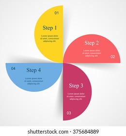 Vector infographic. Template for diagram, graph, presentation and chart. Business concept with 4 options, parts, steps or processes. 