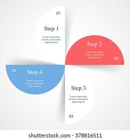 Vector infographic. Template for diagram, graph, presentation and chart. Business concept with 4 options, parts, steps or processes. 