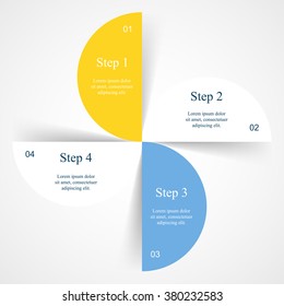 Vector infographic. Template for diagram, graph, presentation and chart. Business concept with 4 options, parts, steps or processes. 
