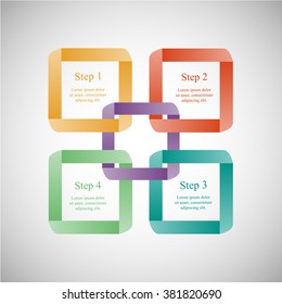 Vector infographic. Template for diagram, graph, presentation and chart. Business concept with 4 options, parts, steps or processes. 