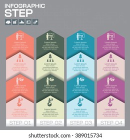 Vector infographic. Template for diagram, graph, presentation and chart. Business concept with four options, parts, steps or processes.