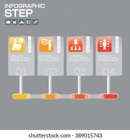 Vector infographic. Template for diagram, graph, presentation and chart. Business concept with four options, parts, steps or processes.