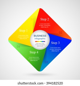 Vector infographic. Template for diagram, graph, presentation and chart. Business concept with 4 options, parts, steps or processes. 
