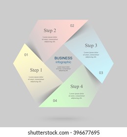 Vector infographic. Template for diagram, graph, presentation and chart. Business concept with 4 options, parts, steps or processes. 
