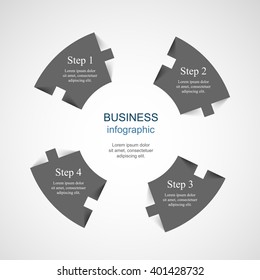 Vector infographic. Template for diagram, graph, presentation and chart. Business concept with 4 options, parts, steps or processes. 