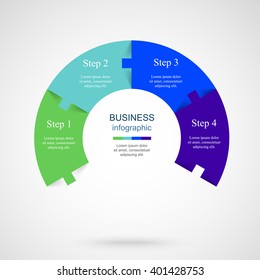 Vector infographic. Template for diagram, graph, presentation and chart. Business concept with 4 options, parts, steps or processes. 